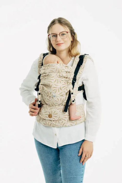 LennyUpGrade PRO Carrier, jacquard weave, 50% cotton, 50% bamboo viscose - INFINITY - GOLDEN HOUR - Woven Baby Size - Standard   lenny_upgrade_pro    #