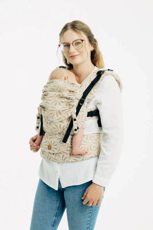 LennyUpGrade PRO Carrier, jacquard weave, 50% cotton, 50% bamboo viscose - INFINITY - GOLDEN HOUR - Woven Baby Size - Standard   lenny_upgrade_pro    #