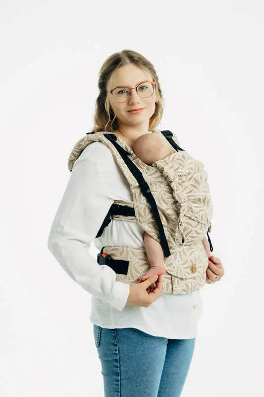 LennyUpGrade PRO Carrier, jacquard weave, 50% cotton, 50% bamboo viscose - INFINITY - GOLDEN HOUR - Woven Baby Size - Standard   lenny_upgrade_pro    #