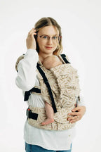 LennyUpGrade PRO Carrier, jacquard weave, 50% cotton, 50% bamboo viscose - INFINITY - GOLDEN HOUR - Woven Baby Standard   lenny_upgrade_pro    #
