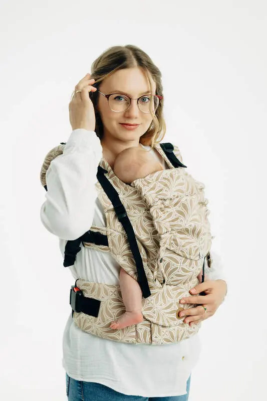 LennyUpGrade PRO Carrier, jacquard weave, 50% cotton, 50% bamboo viscose - INFINITY - GOLDEN HOUR - Woven Baby Standard   lenny_upgrade_pro    #
