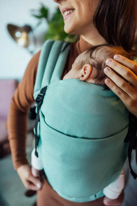 LennyLight Carrier, broken-twill weave 100% cotton - MATCHA - Woven Baby Size - Standard   lenny_light    #