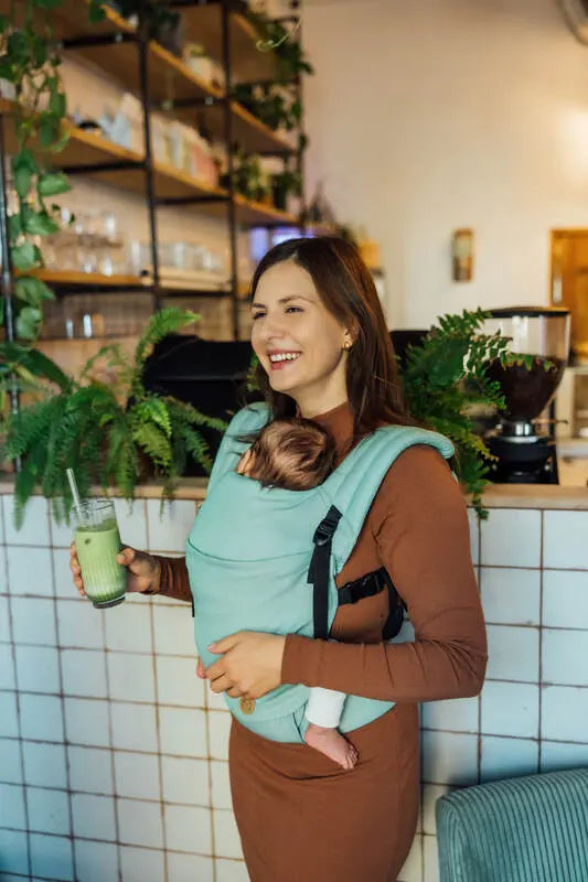LennyLight Carrier, broken-twill weave 100% cotton - MATCHA - Woven Baby Size - Standard   lenny_light    #