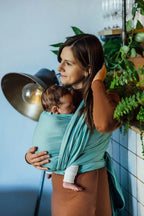 Baby Sling, Broken Twill Weave, (100% cotton) - MATCHA - Woven Baby XS - 4   long_woven_wraps    #