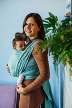 Baby Sling, Broken Twill Weave, (100% cotton) - MATCHA - Woven Baby XS - 4   long_woven_wraps    #