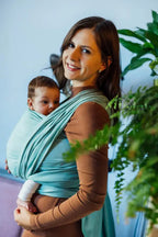 Baby Sling, Broken Twill Weave, (100% cotton) - MATCHA - Woven Baby XS - 4   long_woven_wraps    #