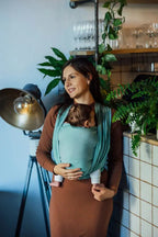 Baby Sling, Broken Twill Weave, (100% cotton) - MATCHA - Woven Baby XS - 4   long_woven_wraps    #