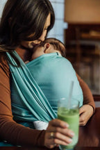 Baby Sling, Broken Twill Weave, (100% cotton) - MATCHA (grade B) - Woven Baby S - 5   long_woven_wraps    #