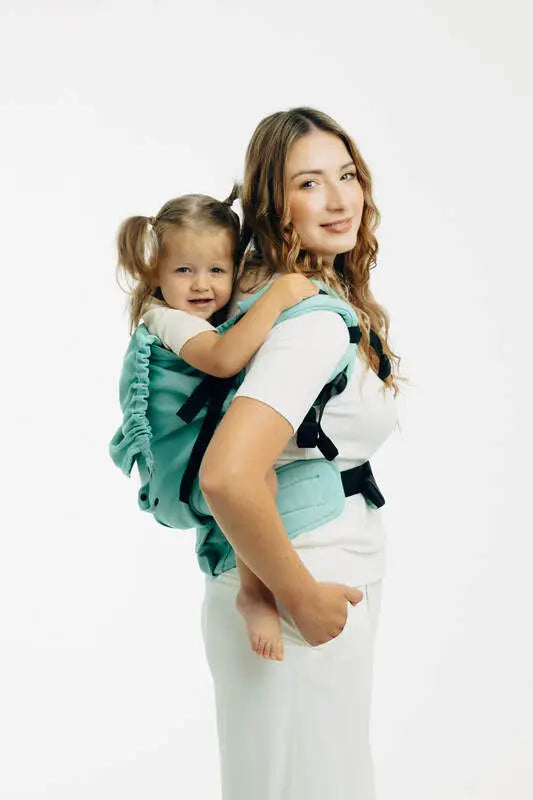 LennyPreschool Carrier, broken - twill weave 100% cotton - MATCHA - Woven Baby Size - Preschool   lenny_preschool    #