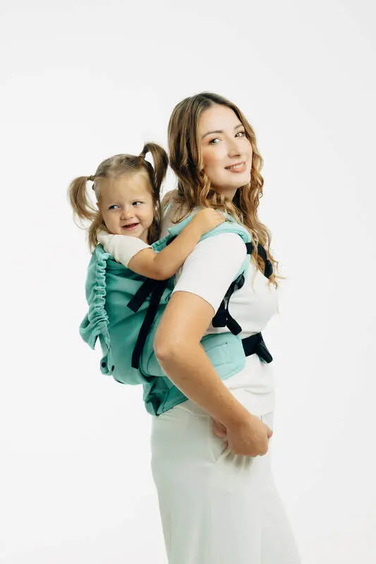 LennyPreschool Carrier, broken - twill weave 100% cotton - MATCHA - Woven Baby Preschool   lenny_preschool    #