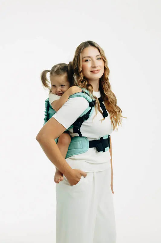 LennyPreschool Carrier, broken - twill weave 100% cotton - MATCHA - Woven Baby Size - Preschool   lenny_preschool    #