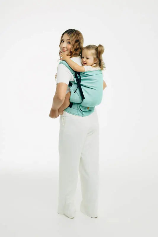 LennyPreschool Carrier, broken - twill weave 100% cotton - MATCHA - Woven Baby Preschool   lenny_preschool    #
