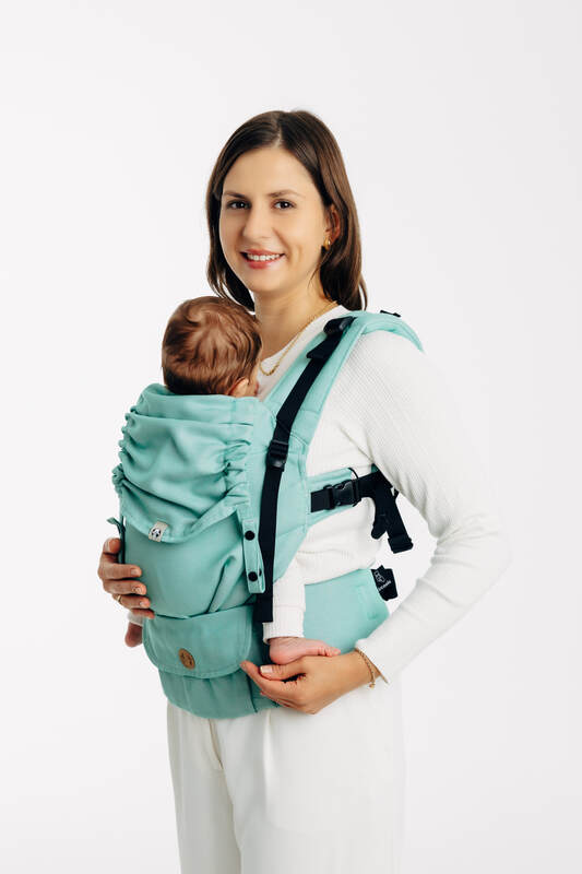 LennyUpGrade PRO Carrier, broken-twill weave 100% cotton - MATCHA (grade B) - Woven Baby Size - Standard   lenny_upgrade_pro    #