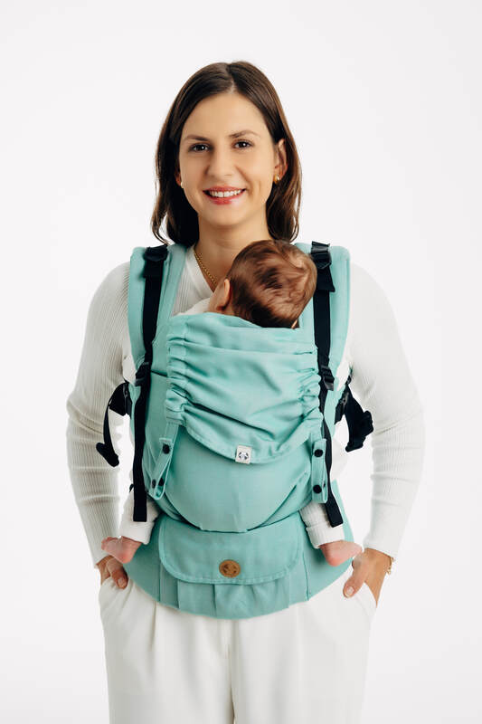 LennyUpGrade PRO Carrier, broken-twill weave 100% cotton - MATCHA (grade B) - Woven Baby Standard   lenny_upgrade_pro    #
