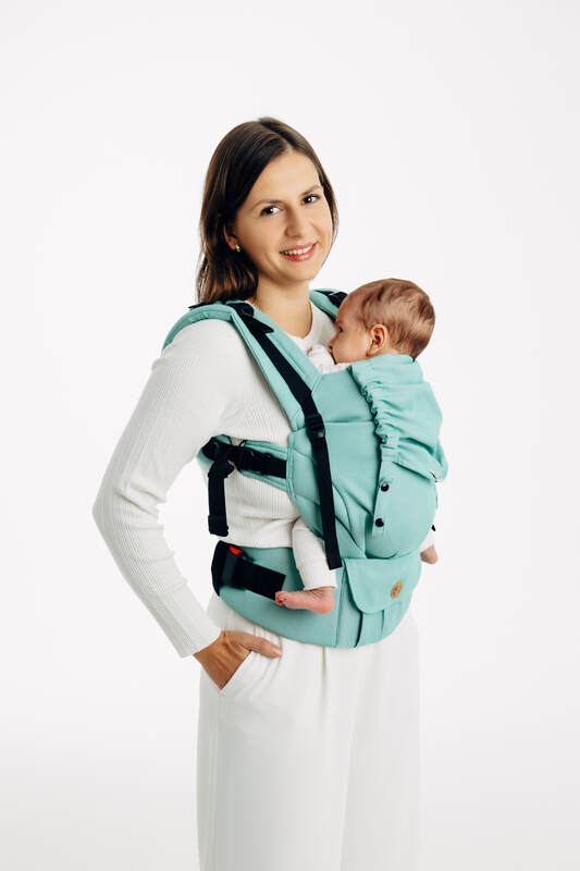 LennyUpGrade PRO Carrier, broken-twill weave 100% cotton - MATCHA (grade B) - Woven Baby Size - Standard   lenny_upgrade_pro    #
