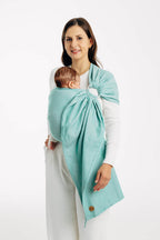 Ring Sling, Broken twill Weave (100% cotton), with gathered shoulder - MATCHA - standard 1.8m (grade B) - Woven Baby Title - Default Title   ring_slings    #