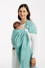 Ring Sling, Broken twill Weave (100% cotton), with gathered shoulder - MATCHA - standard 1.8m (grade B) - Woven Baby Title - Default Title   ring_slings    #