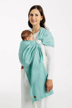 Ring Sling, Broken twill Weave (100% cotton), with gathered shoulder - MATCHA - standard 1.8m - Woven Baby    ring_slings    #