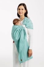 Ring Sling, Broken twill Weave (100% cotton), with gathered shoulder - MATCHA - standard 1.8m (grade B) - Woven Baby Title - Default Title   ring_slings    #