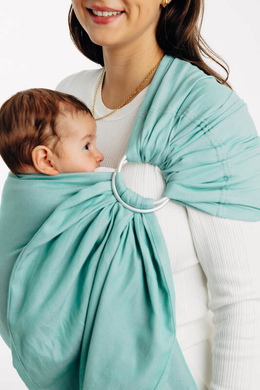 Ring Sling, Broken twill Weave (100% cotton), with gathered shoulder - MATCHA - standard 1.8m (grade B) - Woven Baby Title - Default Title   ring_slings    #