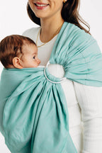 Ring Sling, Broken twill Weave (100% cotton), with gathered shoulder - MATCHA - standard 1.8m (grade B) - Woven Baby Title - Default Title   ring_slings    #