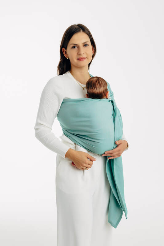 Ring Sling, Broken twill Weave (100% cotton), with gathered shoulder - MATCHA - standard 1.8m (grade B) - Woven Baby Title - Default Title   ring_slings    #
