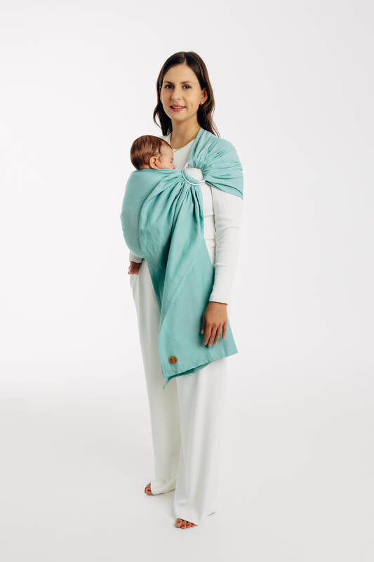 Ring Sling, Broken twill Weave (100% cotton), with gathered shoulder - MATCHA - standard 1.8m (grade B) - Woven Baby Title - Default Title   ring_slings    #