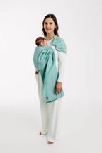 Ring Sling, Broken twill Weave (100% cotton), with gathered shoulder - MATCHA - standard 1.8m (grade B) - Woven Baby    ring_slings    #