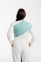 Baby Sling, Broken Twill Weave, (100% cotton) - MATCHA (grade B) - Woven Baby S - 5   long_woven_wraps    #
