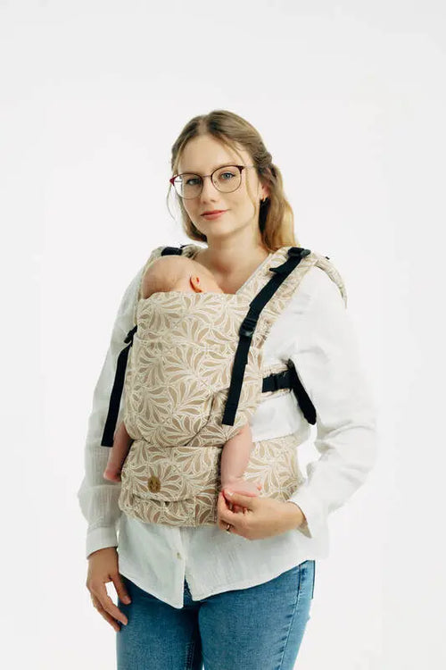 LennyUpGrade PRO Carrier, jacquard weave, 50% cotton, 50% bamboo viscose - INFINITY - GOLDEN HOUR - Woven Baby Size - Standard   lenny_upgrade_pro    #