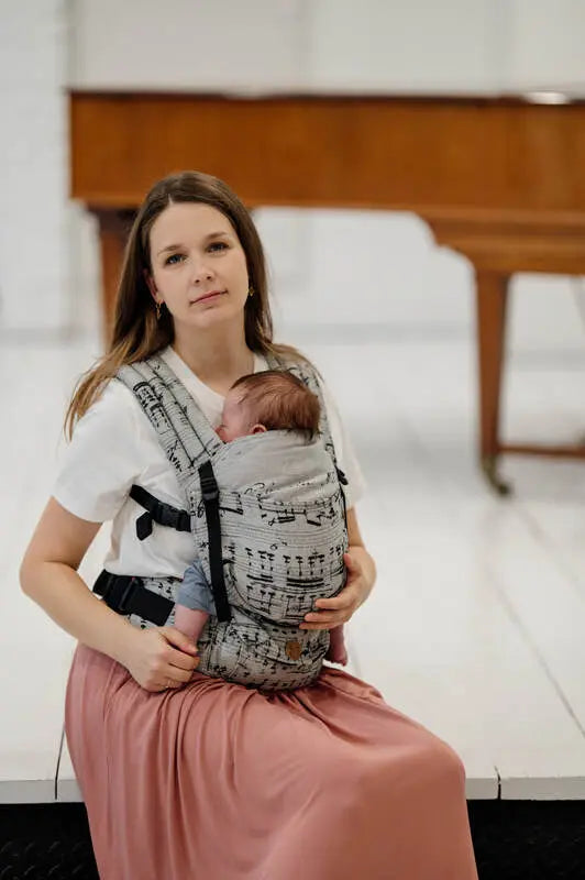 LennyLight Carrier, jacquard weave 100% cotton - MELODY - POLONAISE - Woven Baby Size - Standard   lenny_light    #