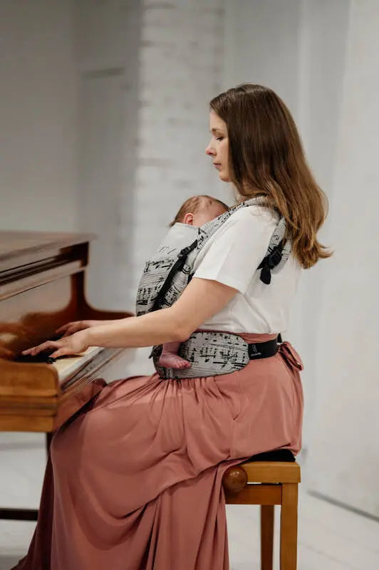 LennyLight Carrier, jacquard weave 100% cotton - MELODY - POLONAISE - Woven Baby Size - Standard   lenny_light    #