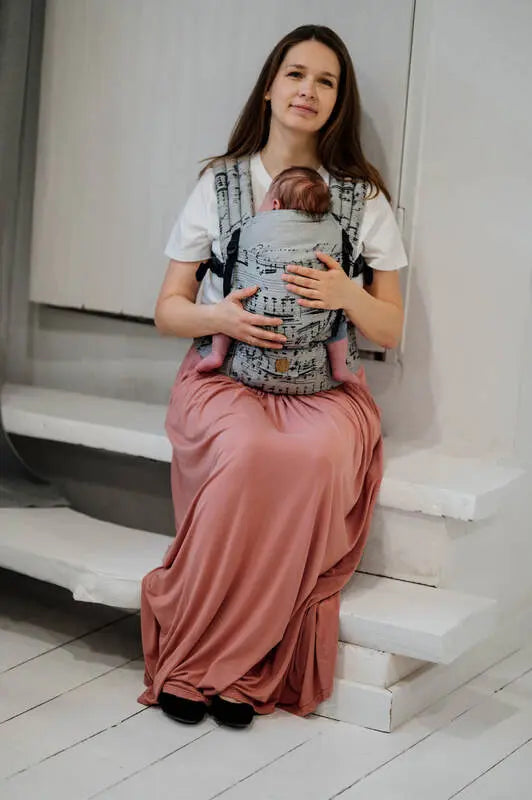 LennyLight Carrier, jacquard weave 100% cotton - MELODY - POLONAISE - Woven Baby Size - Standard   lenny_light    #