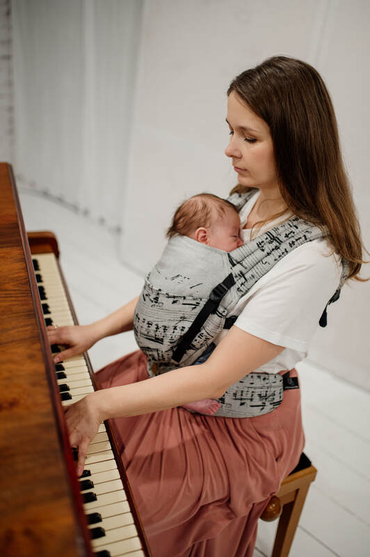 LennyLight Carrier, jacquard weave 100% cotton - MELODY - POLONAISE