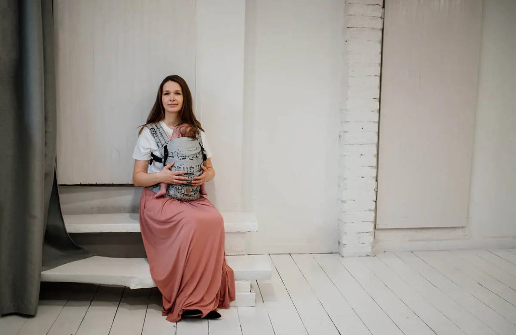 LennyLight Carrier, jacquard weave 100% cotton - MELODY - POLONAISE - Woven Baby Standard   lenny_light    #