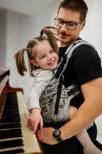LennyPreschool Carrier, jacquard weave (100% cotton) - MELODY - POLONAISE - Woven Baby Preschool   lenny_preschool    #