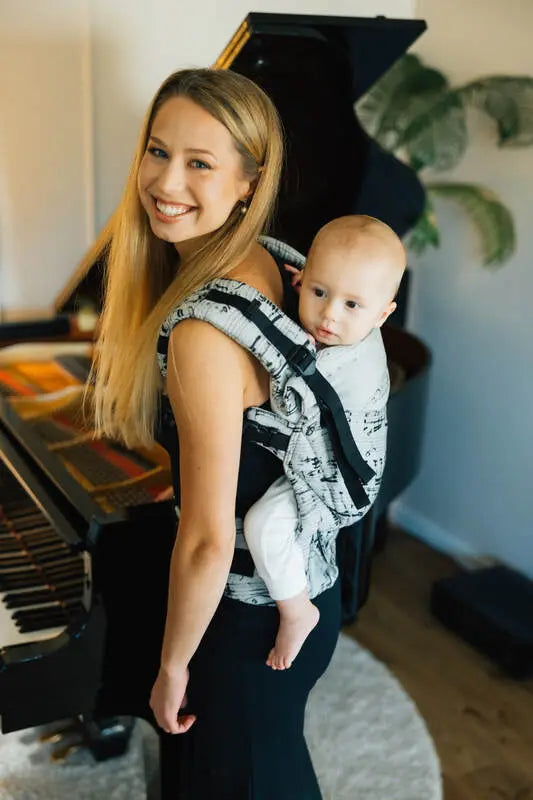 LennyUpGrade PRO Carrier, jacquard weave 100% cotton - MELODY - POLONAISE - Woven Baby Size - Standard   lenny_upgrade_pro    #