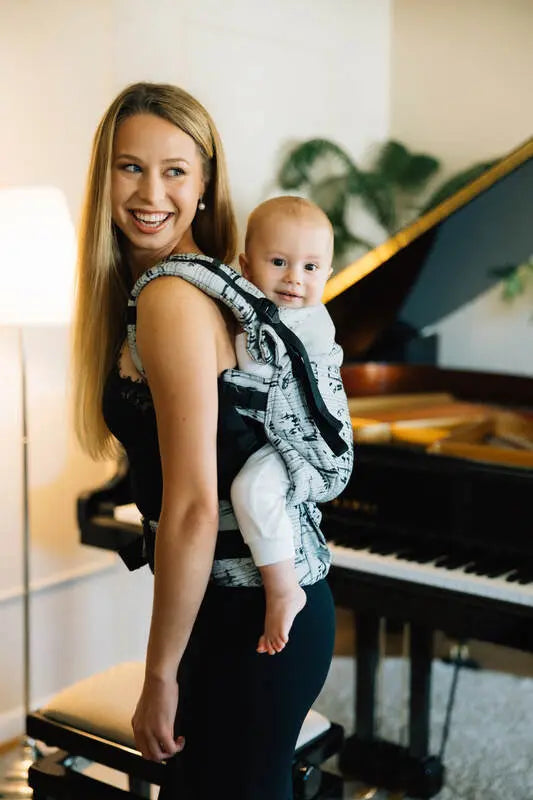 LennyUpGrade PRO Carrier, jacquard weave 100% cotton - MELODY - POLONAISE - Woven Baby Size - Standard   lenny_upgrade_pro    #