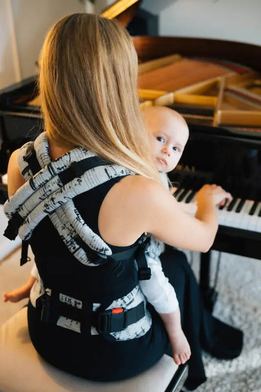 LennyUpGrade PRO Carrier, jacquard weave 100% cotton - MELODY - POLONAISE - Woven Baby Standard   lenny_upgrade_pro    #