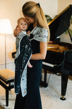 Ring Sling, Jacquard Weave (100% cotton), with gathered shoulder - MELODY - POLONAISE - standard 1.8m - Woven Baby    ring_slings    #