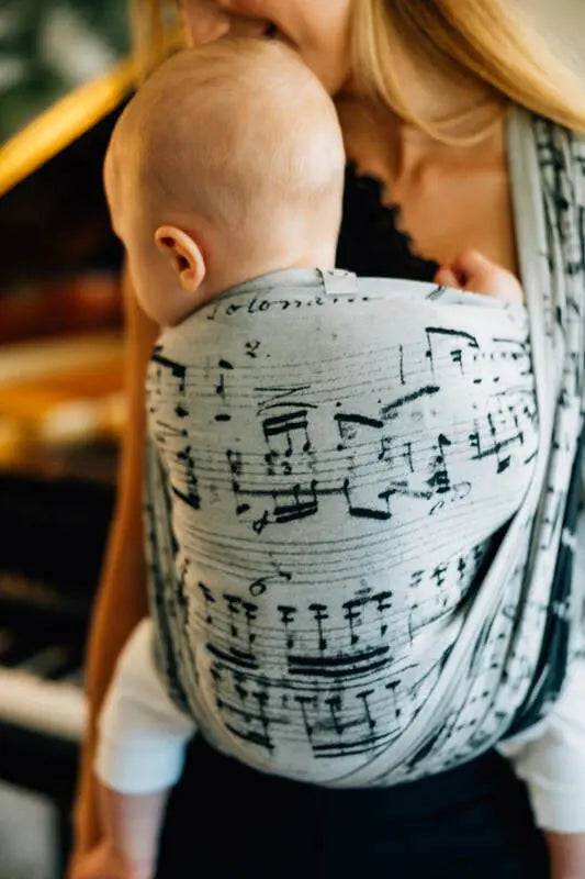 Baby Wrap, Jacquard Weave (100% cotton) - MELODY - POLONAISE - Woven Baby Size - L-Size - M-Size - S-Size - XL-Size - XS   long_woven_wraps    #