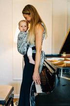 Baby Wrap, Jacquard Weave (100% cotton) - MELODY - POLONAISE - Woven Baby XS - 4   long_woven_wraps    #
