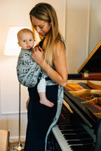 Baby Wrap, Jacquard Weave (100% cotton) - MELODY - POLONAISE - Woven Baby XS - 4   long_woven_wraps    #