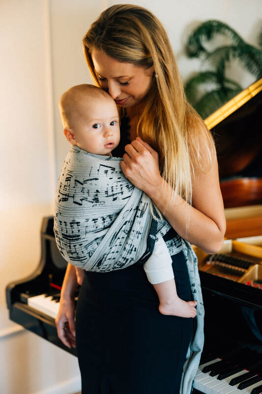 Baby Wrap, Jacquard Weave (100% cotton) - MELODY - POLONAISE