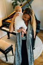 Baby Wrap, Jacquard Weave (100% cotton) - MELODY - POLONAISE - Woven Baby XS - 4   long_woven_wraps    #