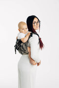 Lenny Buckle Onbuhimo PRO baby carrier, jacquard weave (65% cotton 35% silk) - QUEEN OF THE NIGHT - PAMINA