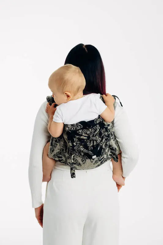 Lenny Buckle Onbuhimo PRO baby carrier, jacquard weave (65% cotton 35% silk) - QUEEN OF THE NIGHT - PAMINA - Woven Baby Standard   buckle_onbu_pro_carriers    #