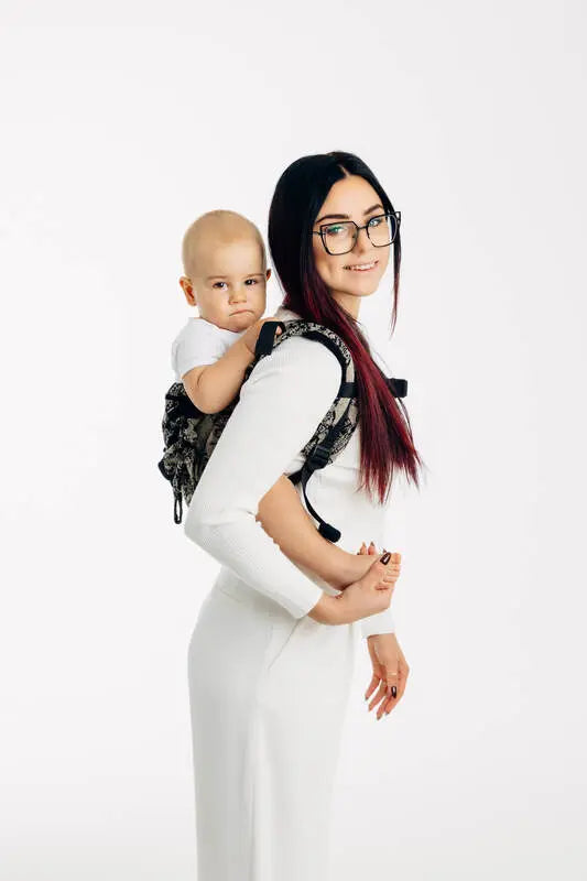 Lenny Buckle Onbuhimo PRO baby carrier, jacquard weave (65% cotton 35% silkk) - QUEEN OF THE NIGHT - PAMINA - Woven Baby Toddler   buckle_onbu_pro_carriers    #