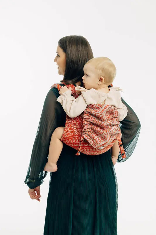 Lenny Buckle Onbuhimo PRO baby carrier, jacquard weave (100% cotton) - PEACOCK'S TAIL - HOLIDAY - Woven Baby Size - Standard-Size - Toddler   buckle_onbu_pro_carriers    #