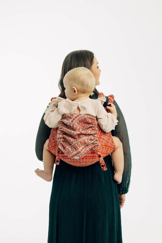 Lenny Buckle Onbuhimo PRO baby carrier, jacquard weave (100% cotton) - PEACOCK'S TAIL - HOLIDAY - Woven Baby Size - Standard-Size - Toddler   buckle_onbu_pro_carriers    #